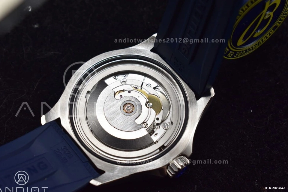 Cozy White Rubber on 1:1 Best BLSF Automatic SuperOcean 42 Dial A Blue Strap 1162 SS Edition 0517